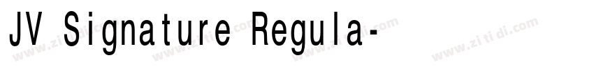 JV Signature Regula字体转换